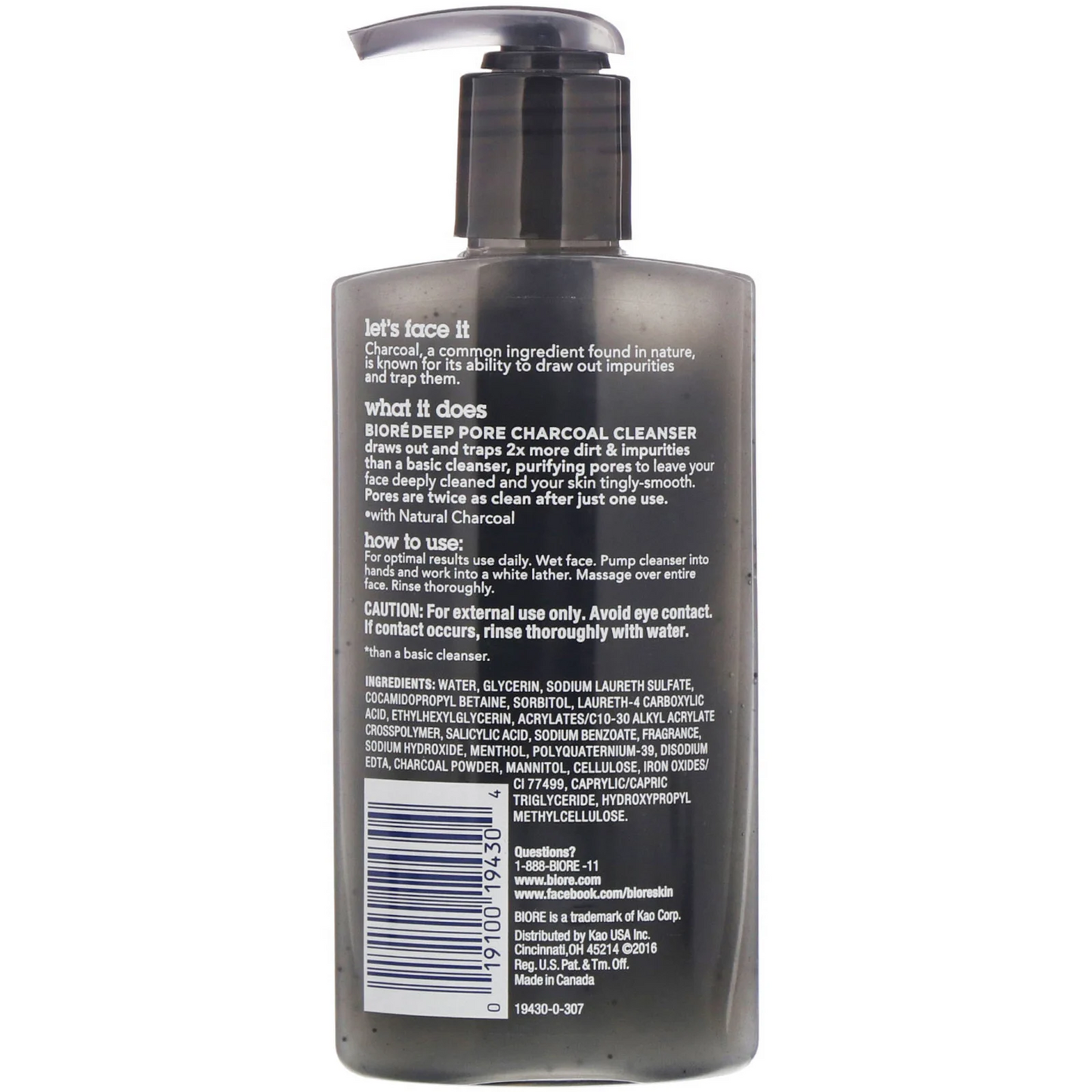 BIORÉ® DEEP PORE CHARCOAL CLEANSER -  Don't Be Dirty