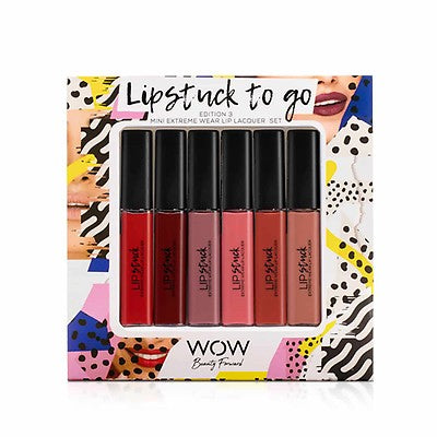 Wow Lipstick Set : Lipstuck to Go Edition 3 Mini Extreme Wear Lip Lacquer Set