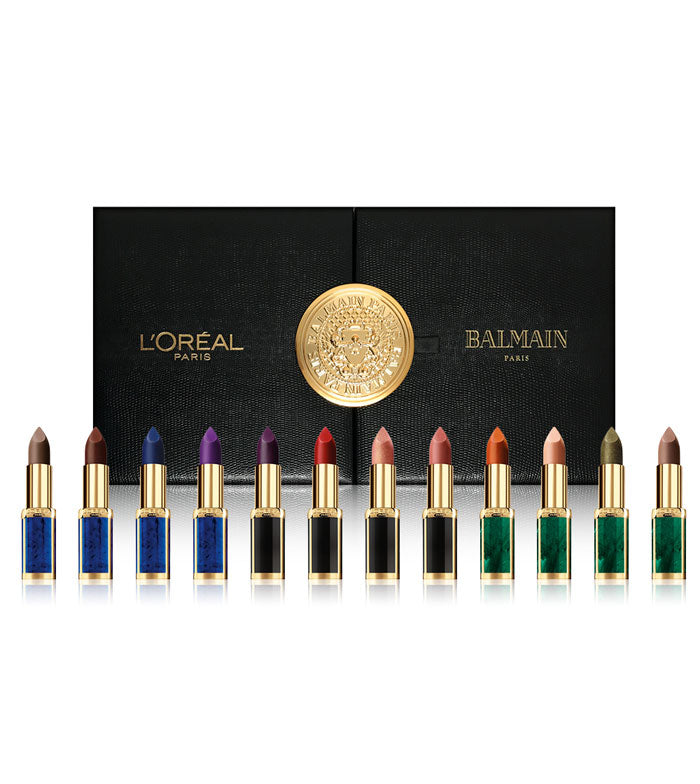 Loreal X Balmain 12 Coture Matte Shades by Olivier Rousteing