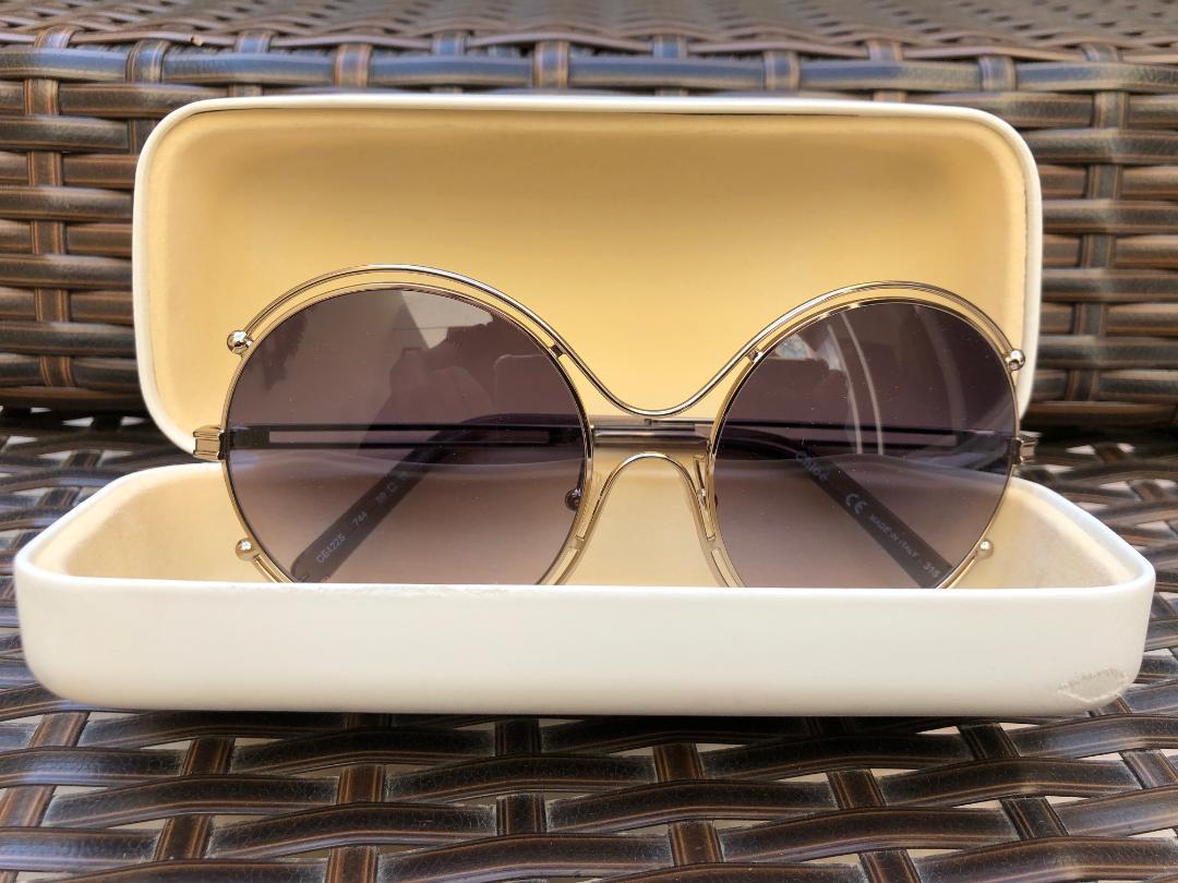 Women Chloe Sunglasses- CHLOÉ CE120S C58774 GOLD/GRADIENT GREY